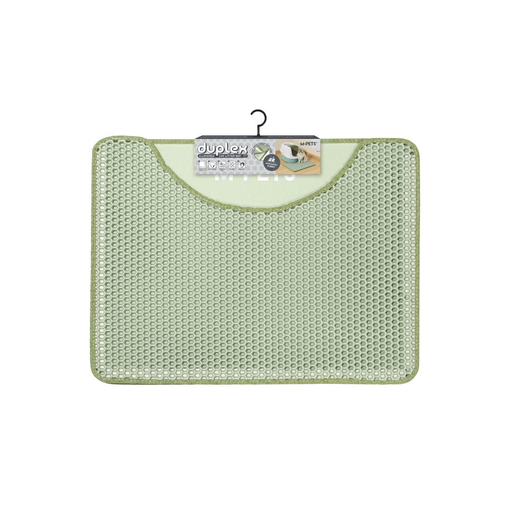 M-PETS Duplex Cat Litter Mat 60 × 45cm in green