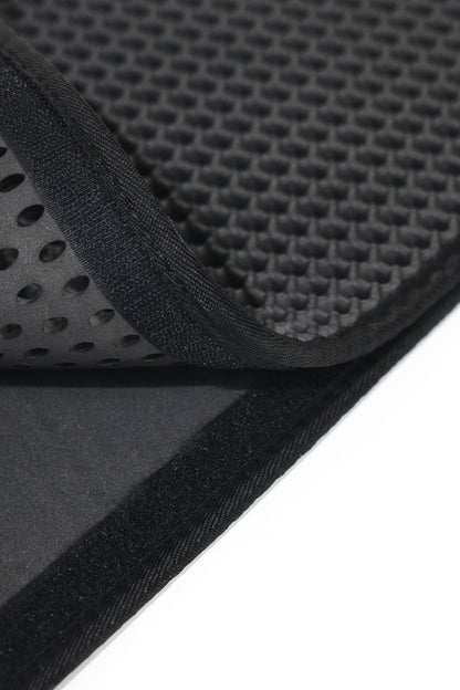 M-PETS Duplex black litter mat showing the double-layer litter-trapping design