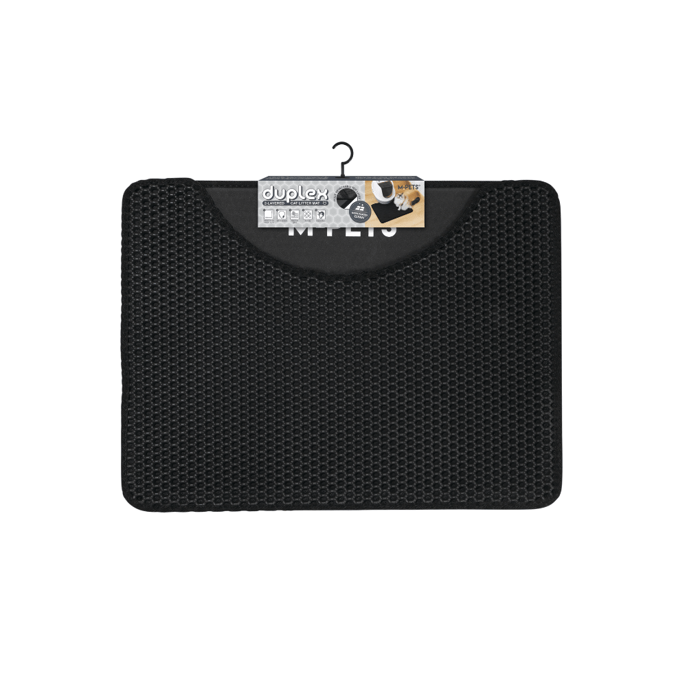 M-PETS Duplex Cat Litter Mat 60 × 45cm in black