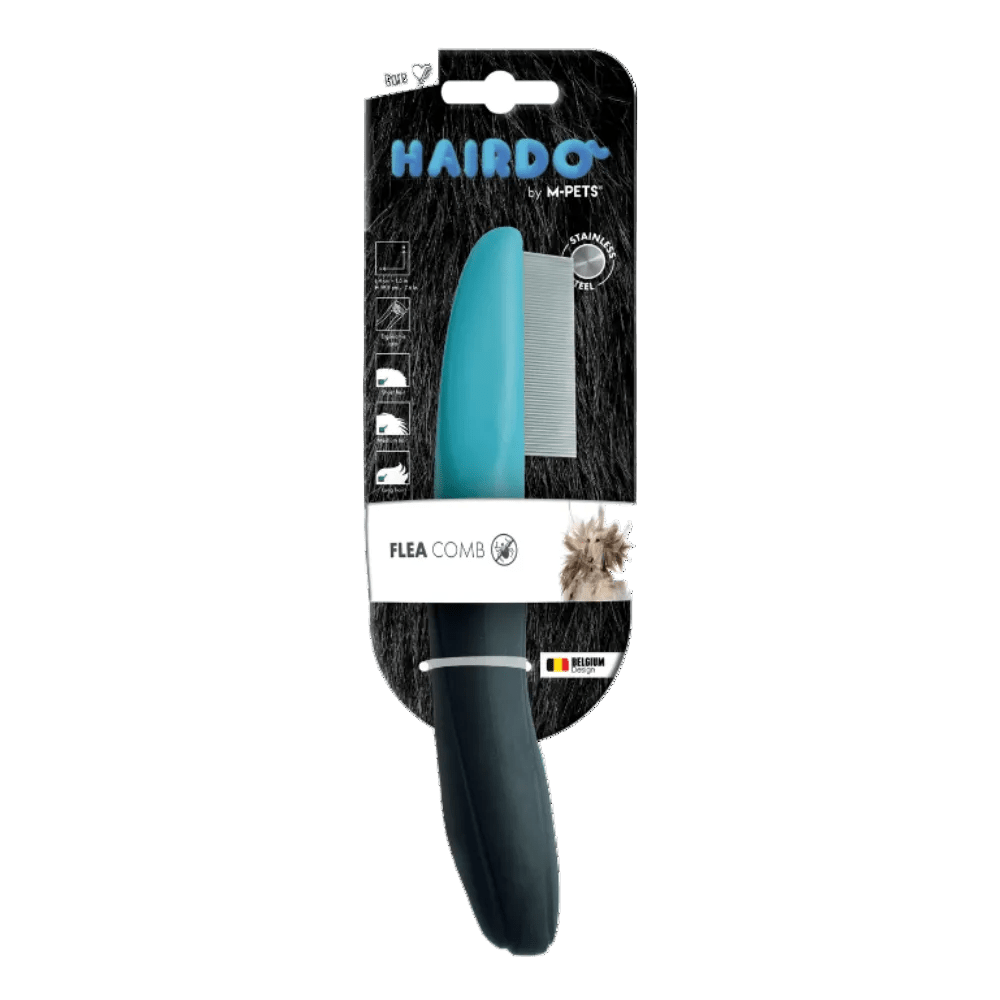 M-PETS Hairdo flea comb with fine teeth and ergonomic handle