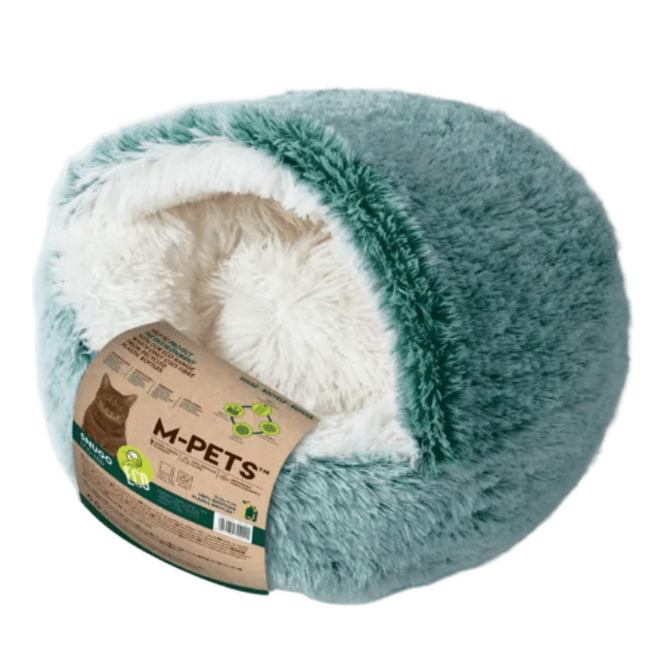 M-PETS Snugo Eco Cat Bed in green, 50 × 30cm