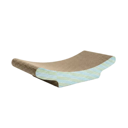 Pawise lounge chair corrugated cardboard cat scratcher with catnip
