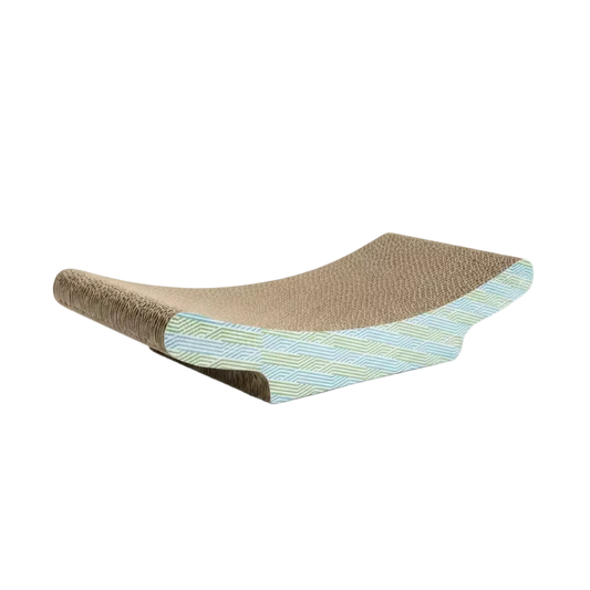 Pawise lounge chair corrugated cardboard cat scratcher with catnip