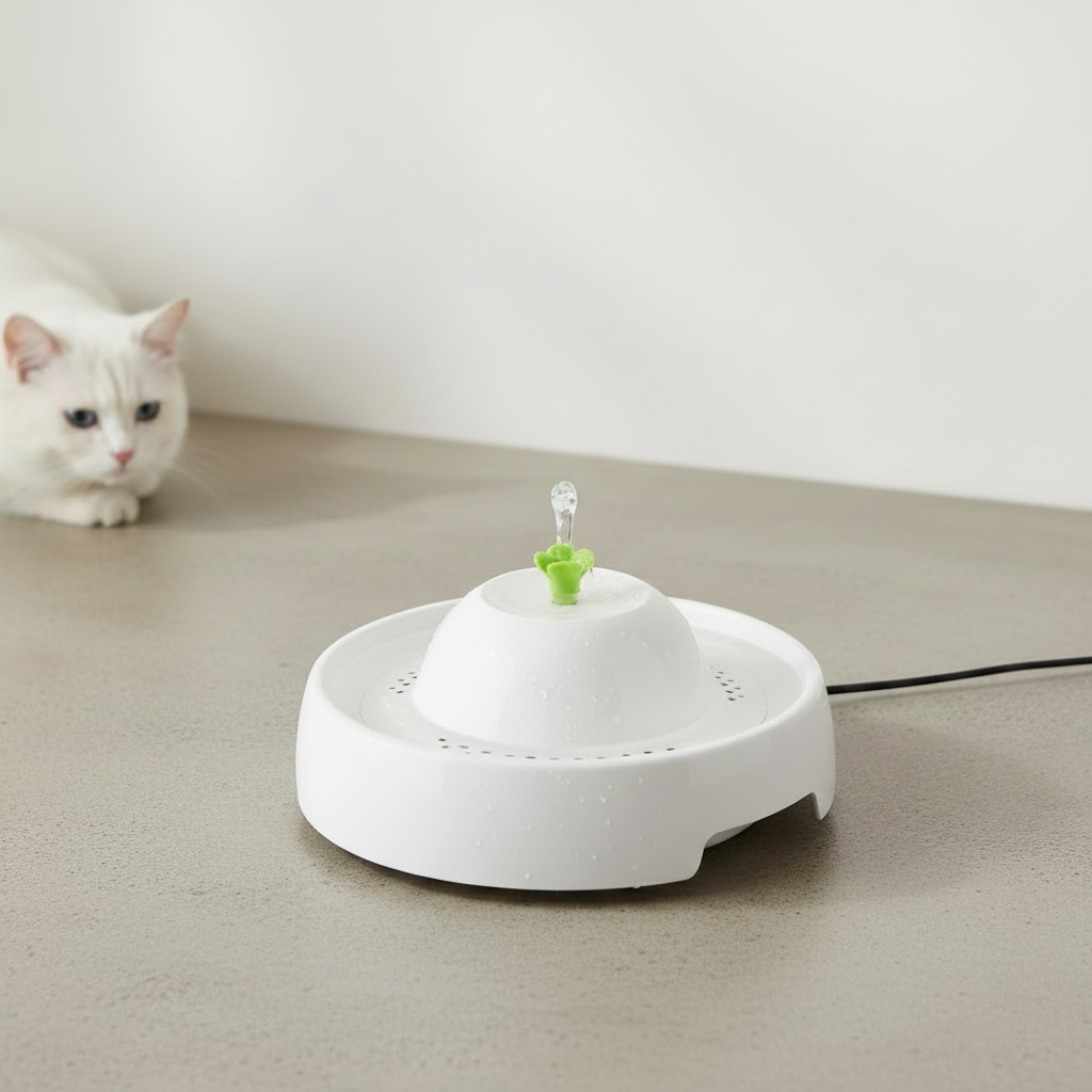 Pawise Pet Water Fountain 1.1L circulating fresh filtered water for cats