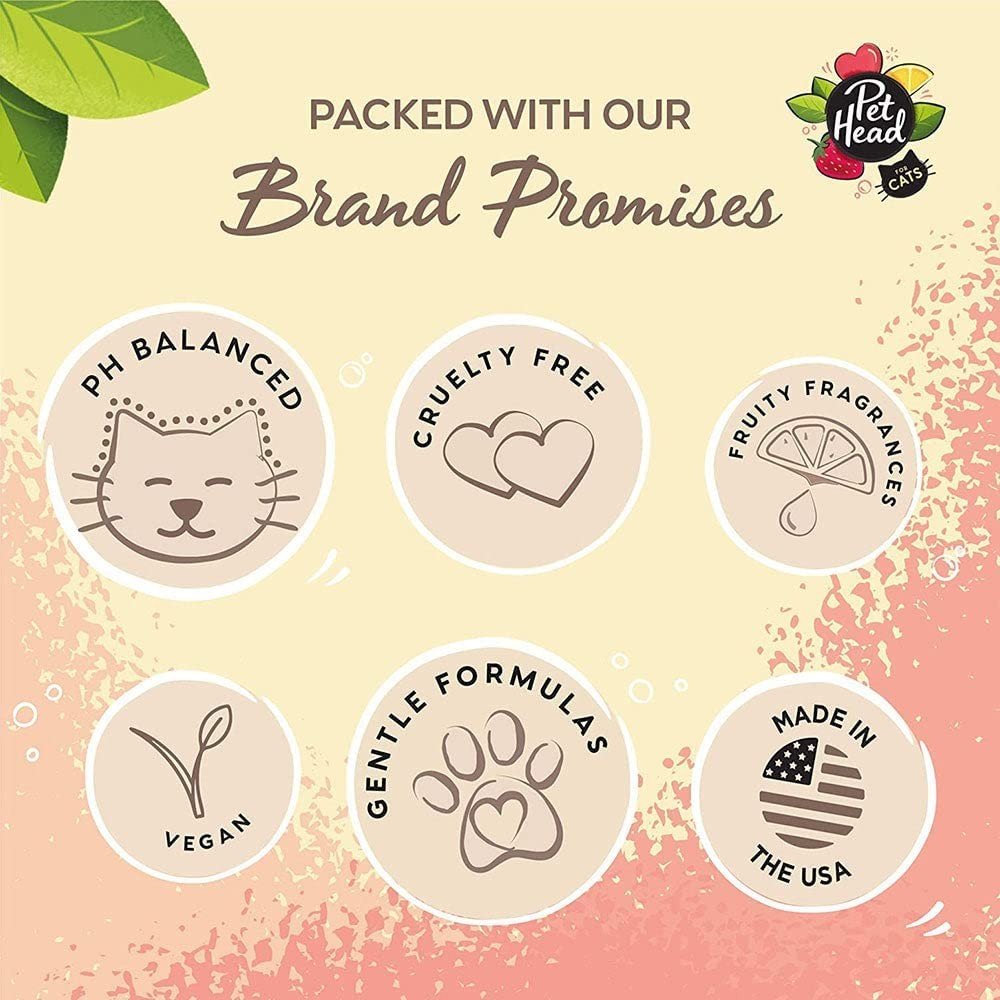 Pet Head Felin’ Good cat grooming brand promises including pH balanced, cruelty free, vegan and gentle formula