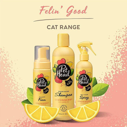 Pet Head Felin’ Good cat grooming range with no-rinse foam, shampoo and dry clean spray