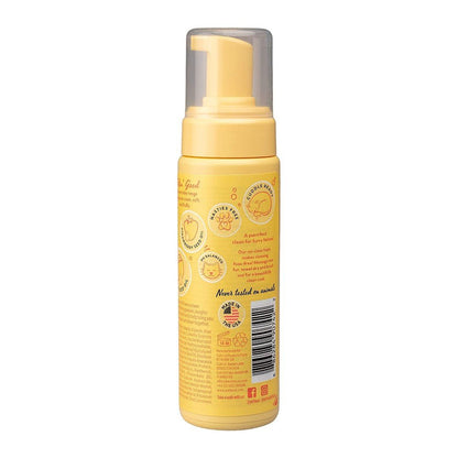 Back of Pet Head Felin’ Good No-Rinse Foam 200ml bottle with usage information