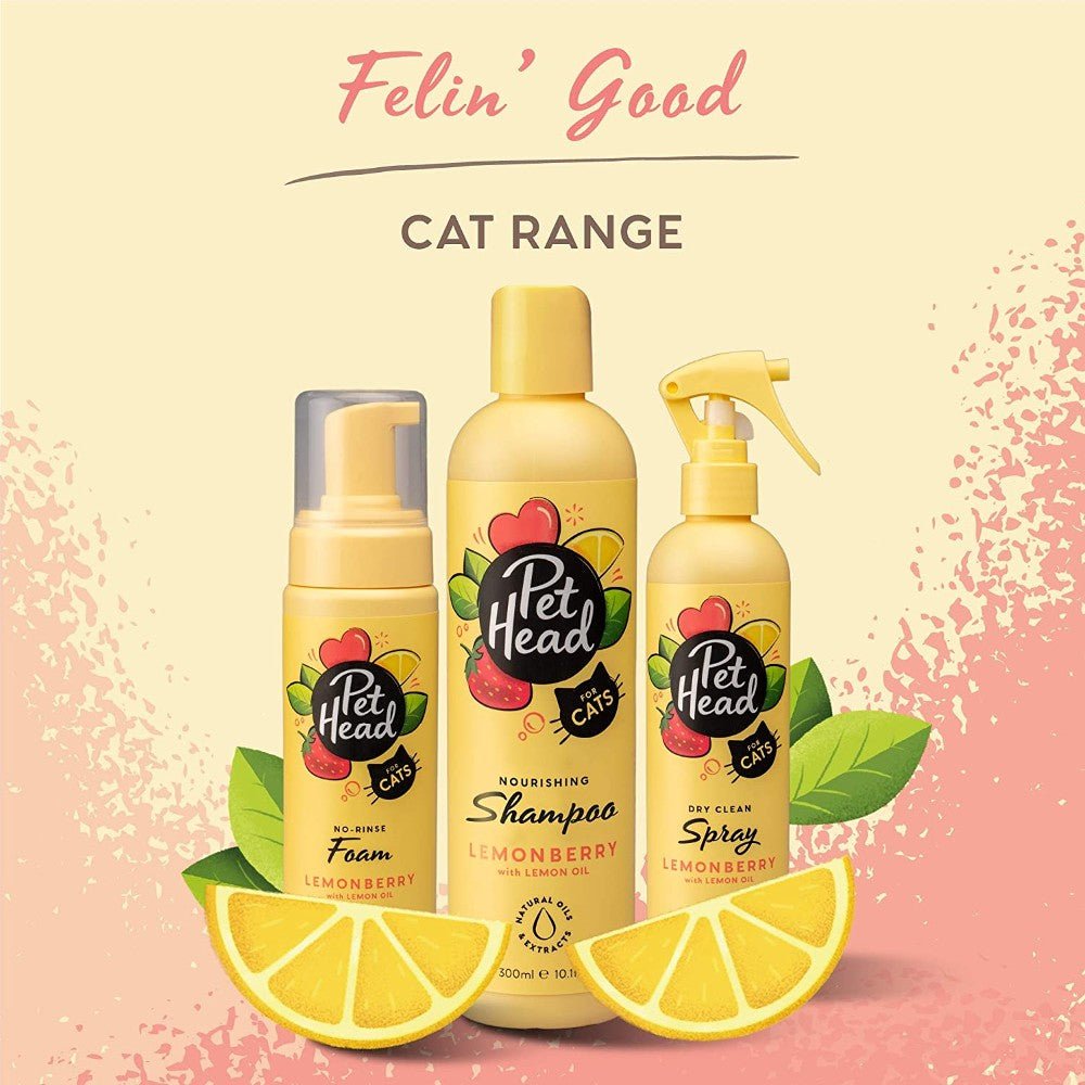 Pet Head Felin’ Good cat grooming range with no-rinse foam, shampoo and spray