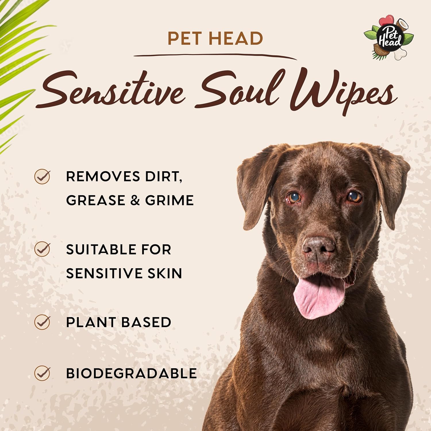 Pet Head Sensitive Soul Wipes benefits for removing dirt and grooming sensitive skin