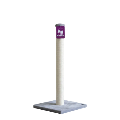 PetRebels Maine 90 grey cat scratching post with square base and tall vertical scratching pole