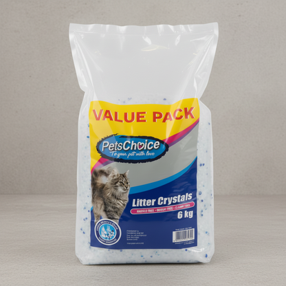 Pets Choice Silica Crystal Cat Litter 6kg value pack