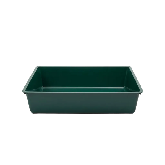 Green plastic cat litter tray 43cm for indoor cats