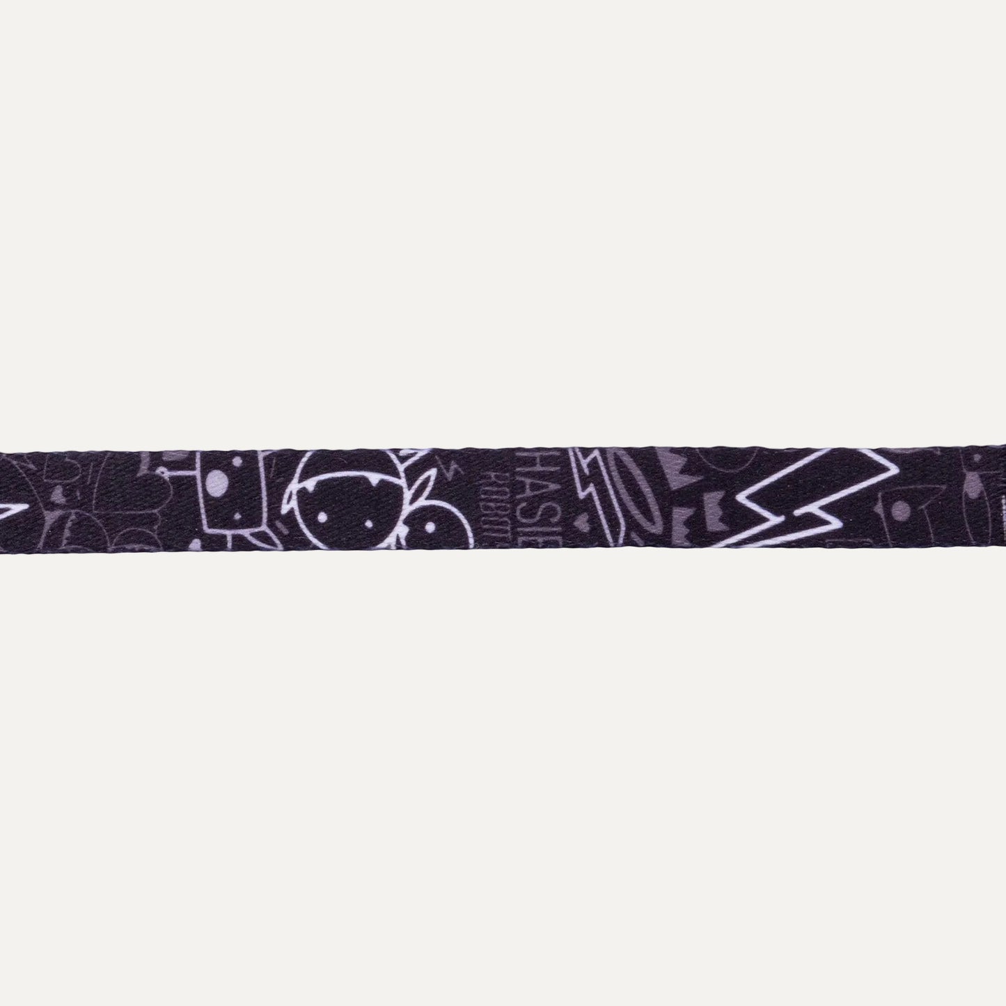 Close-up of Rogz FusionCat Classic Safety Collar in Midnight Black showing the graphic print pattern