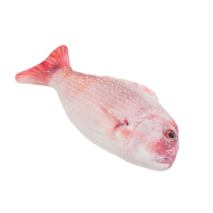 Rosewood Jolly Moggy 100% Natural Catnip Red Snapper plush fish toy for cats