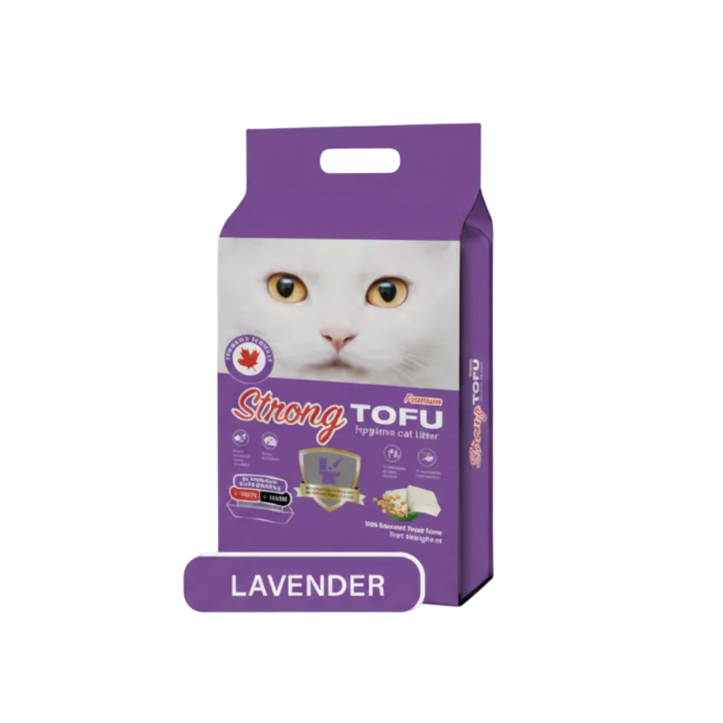 Strong tofu cat litter lavender scent dust free
