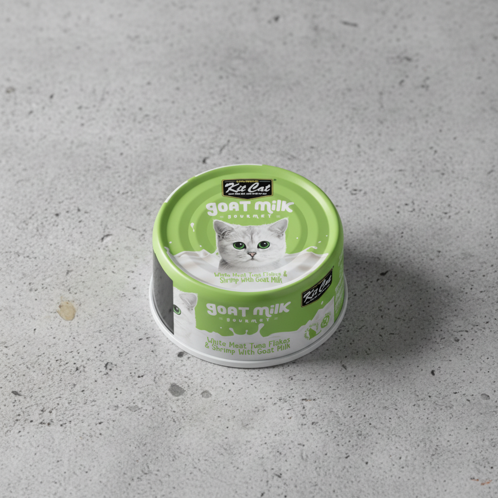 Tuna and salmon goat milk wet cat food for cats