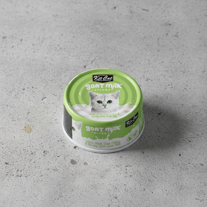 Tuna and salmon goat milk wet cat food for cats