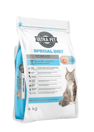 Ultra Pet Special Diet cat food bag, 4 kg, blue and white