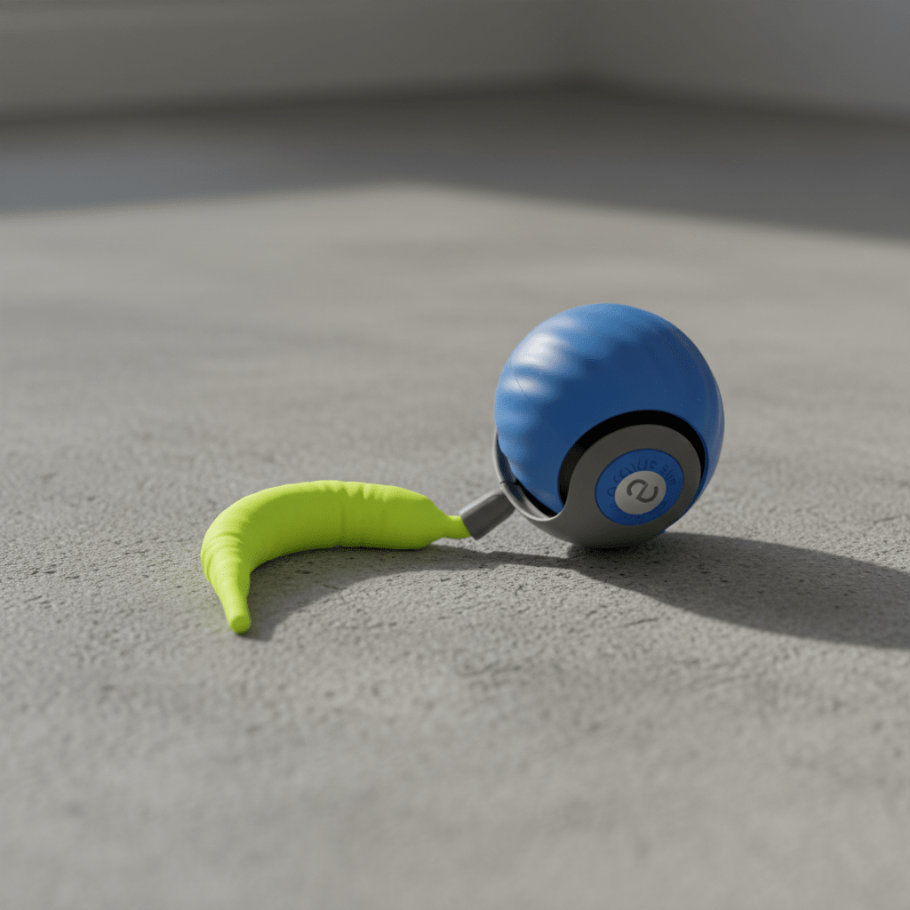 USB Rechargeable Interactive Cat Toy Ball with Tail — product detail view