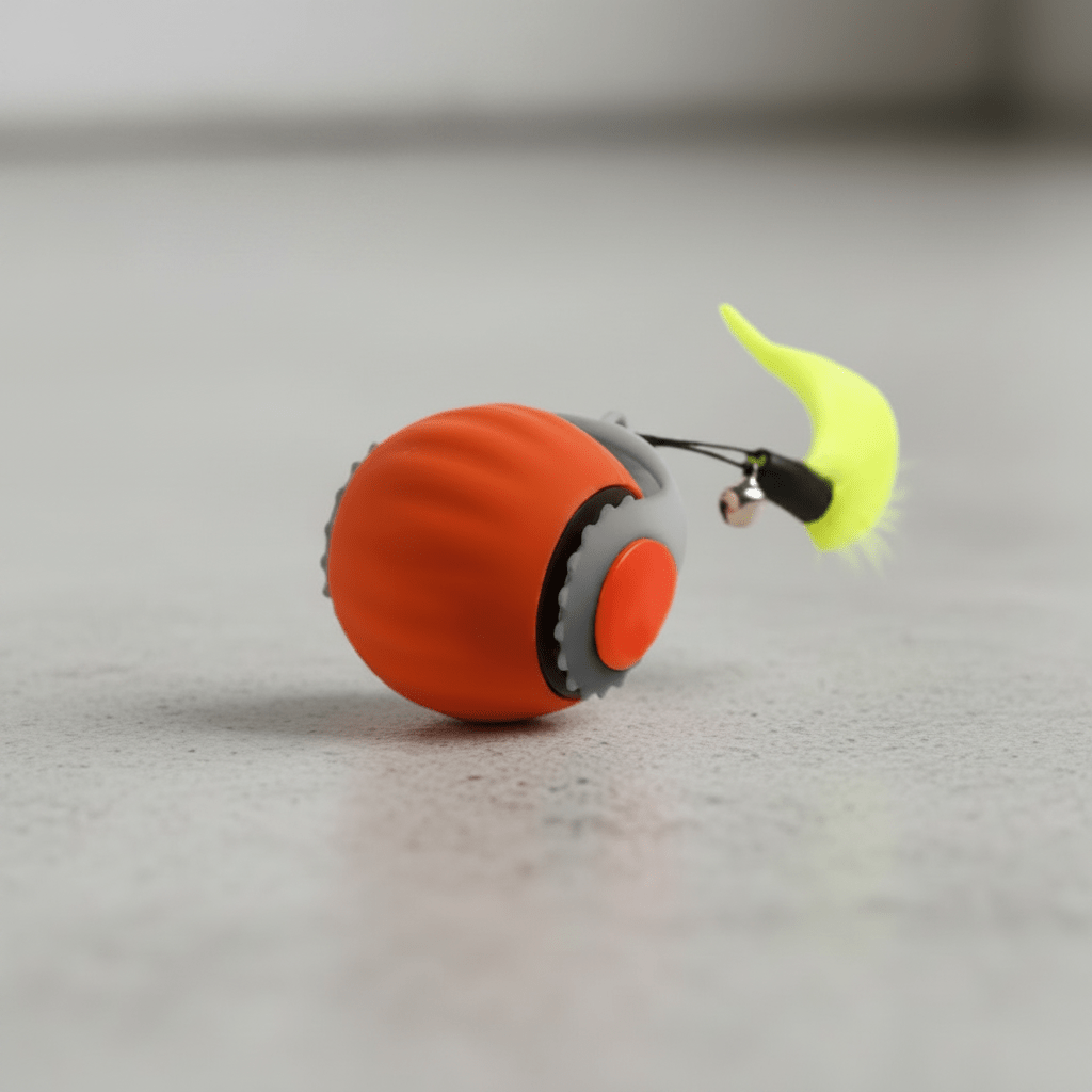 USB Rechargeable Interactive Cat Toy Ball with Tail — packaging detail
