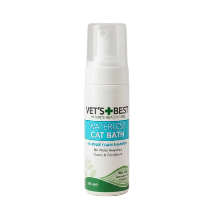 Vet’s Best waterless cat bath foam shampoo for cats in 150ml bottle