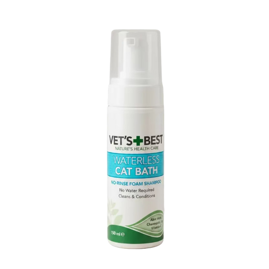 Vet’s Best waterless cat bath foam shampoo for cats in 150ml bottle